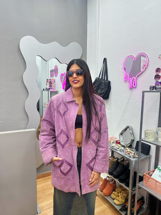Purple leather jacket