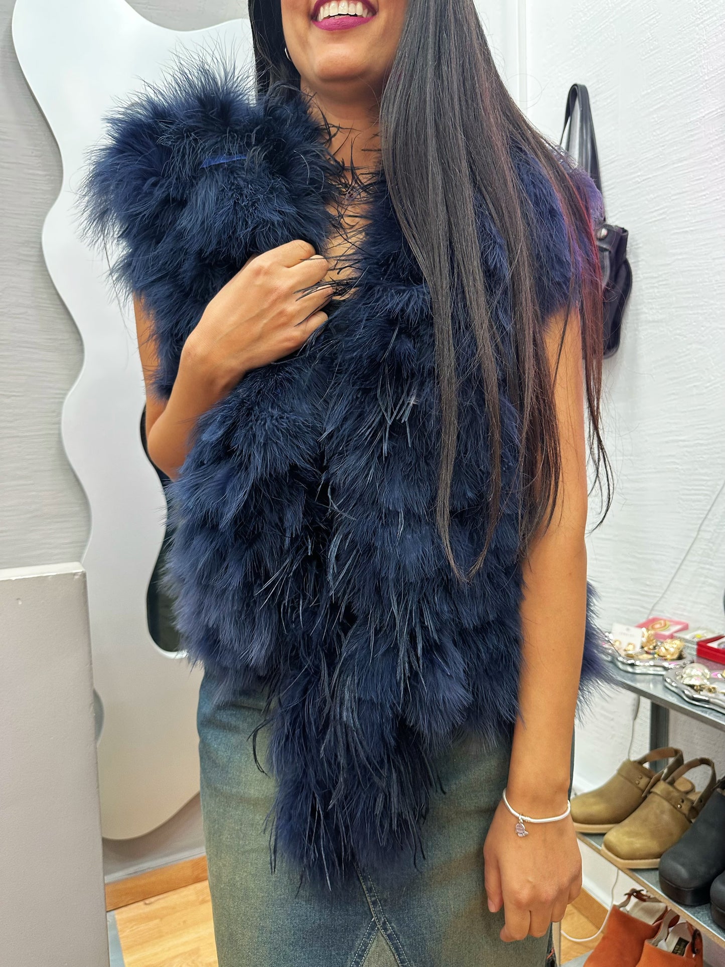 Real fur vest