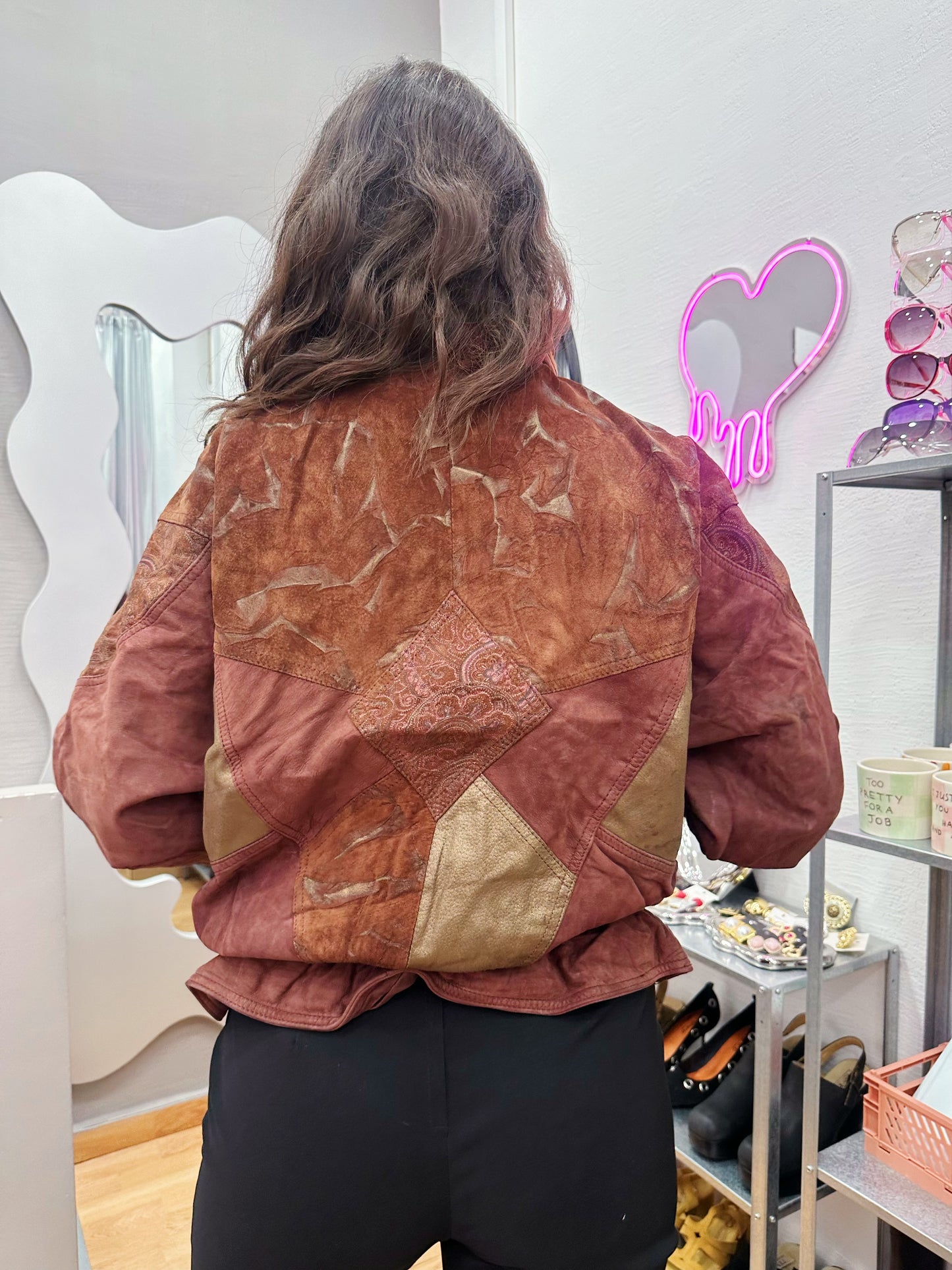 Vintage patchwork bomber jacket