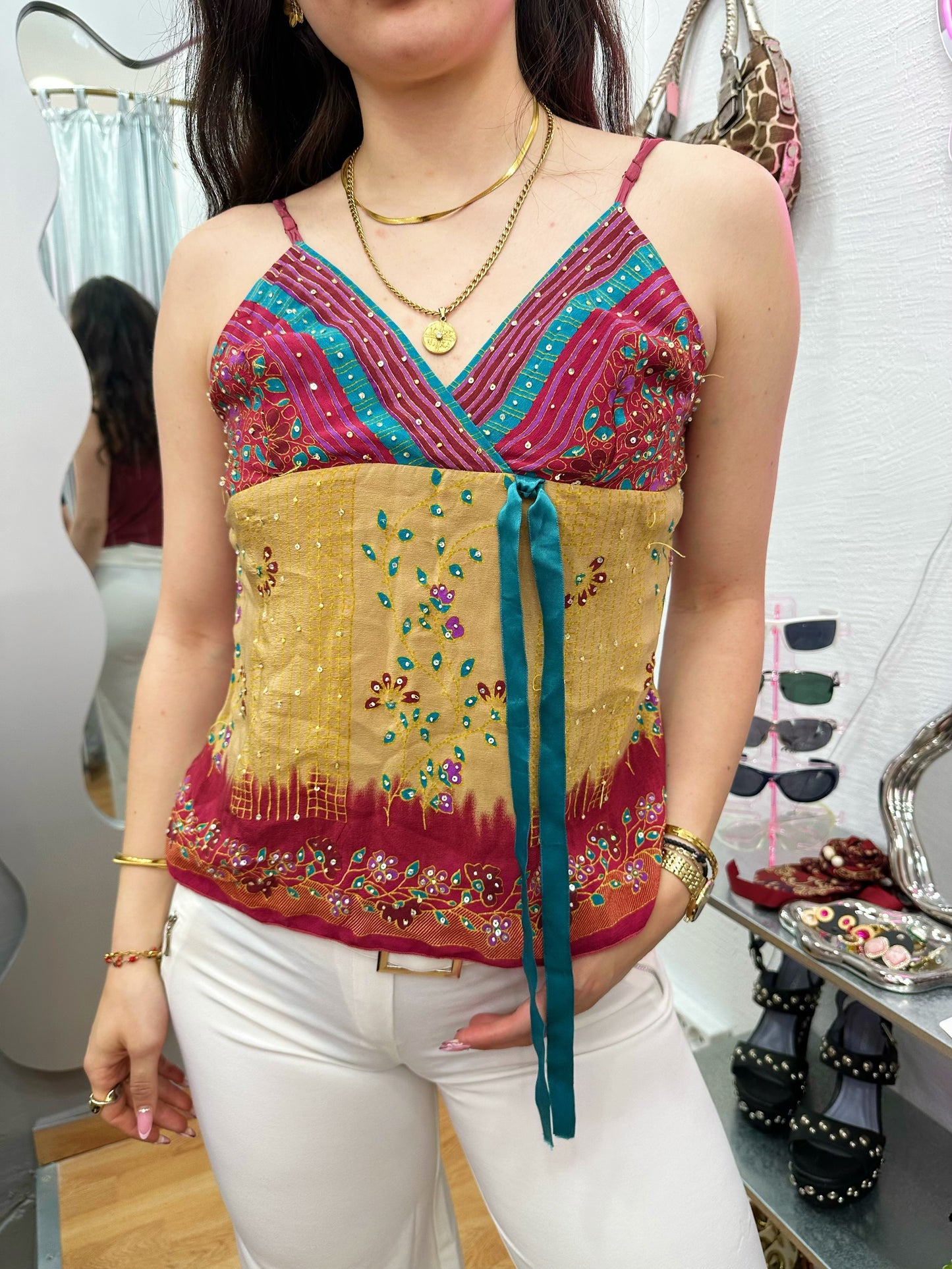 Vintage silky tank top