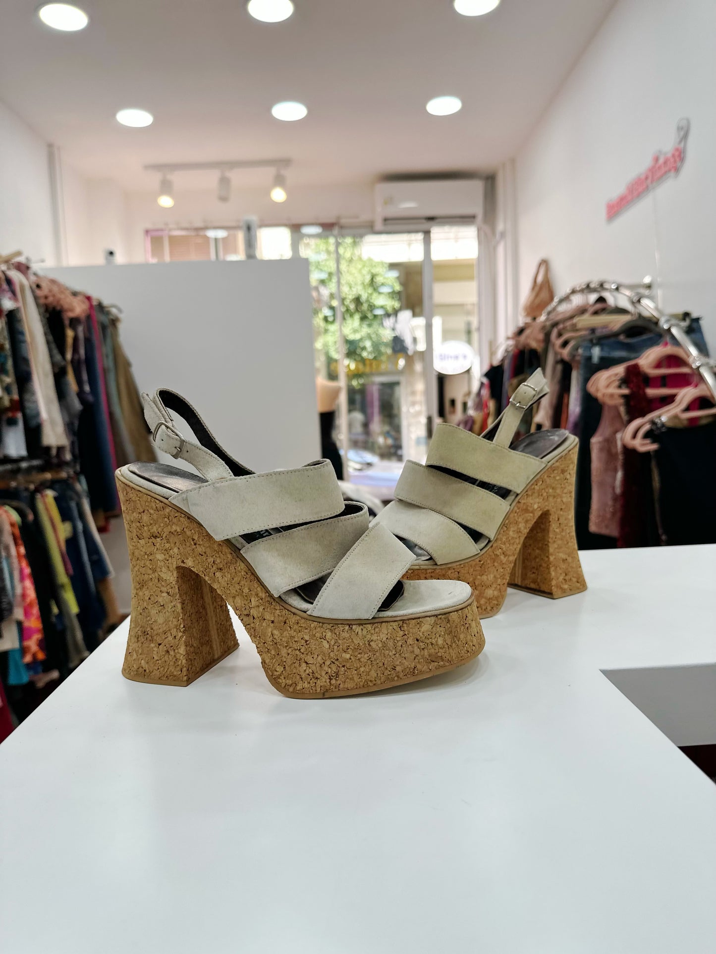New leather heels