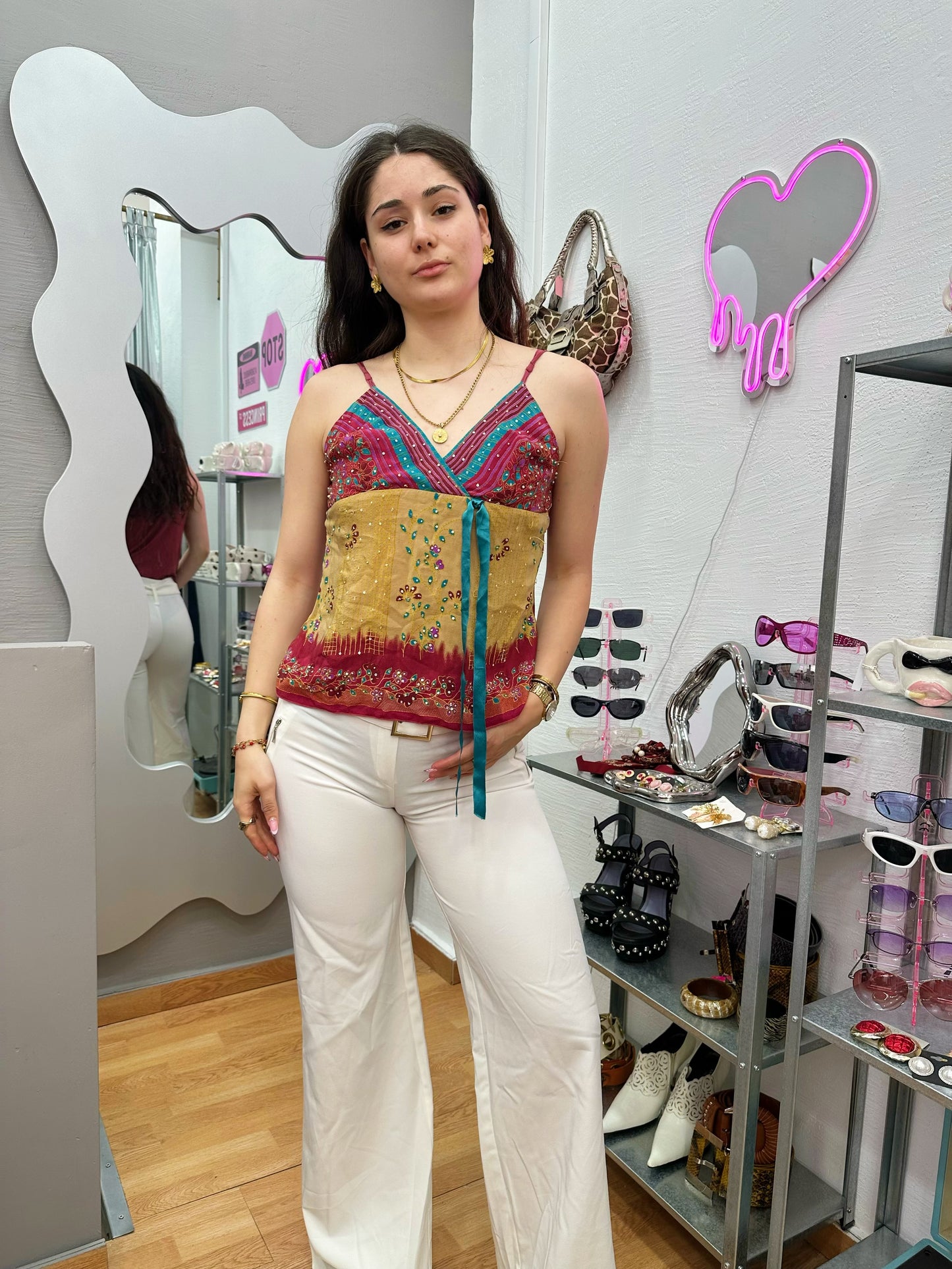 Vintage silky tank top