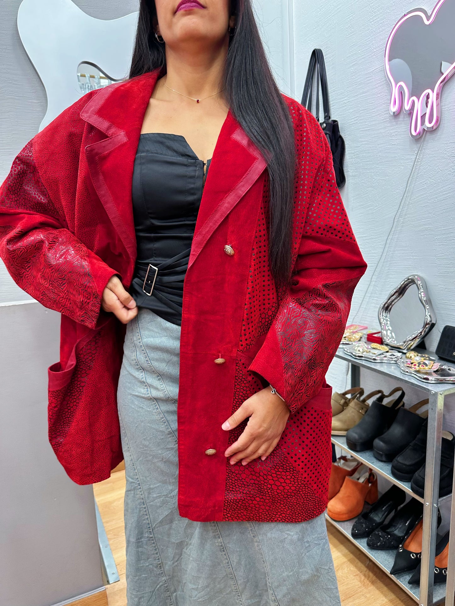 80s leather jacket