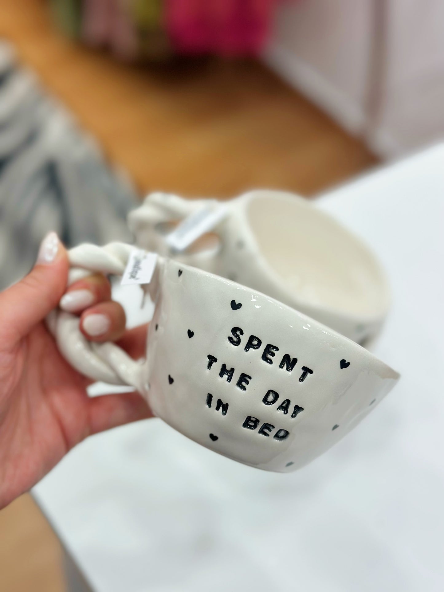 Spend the day in bed mug
