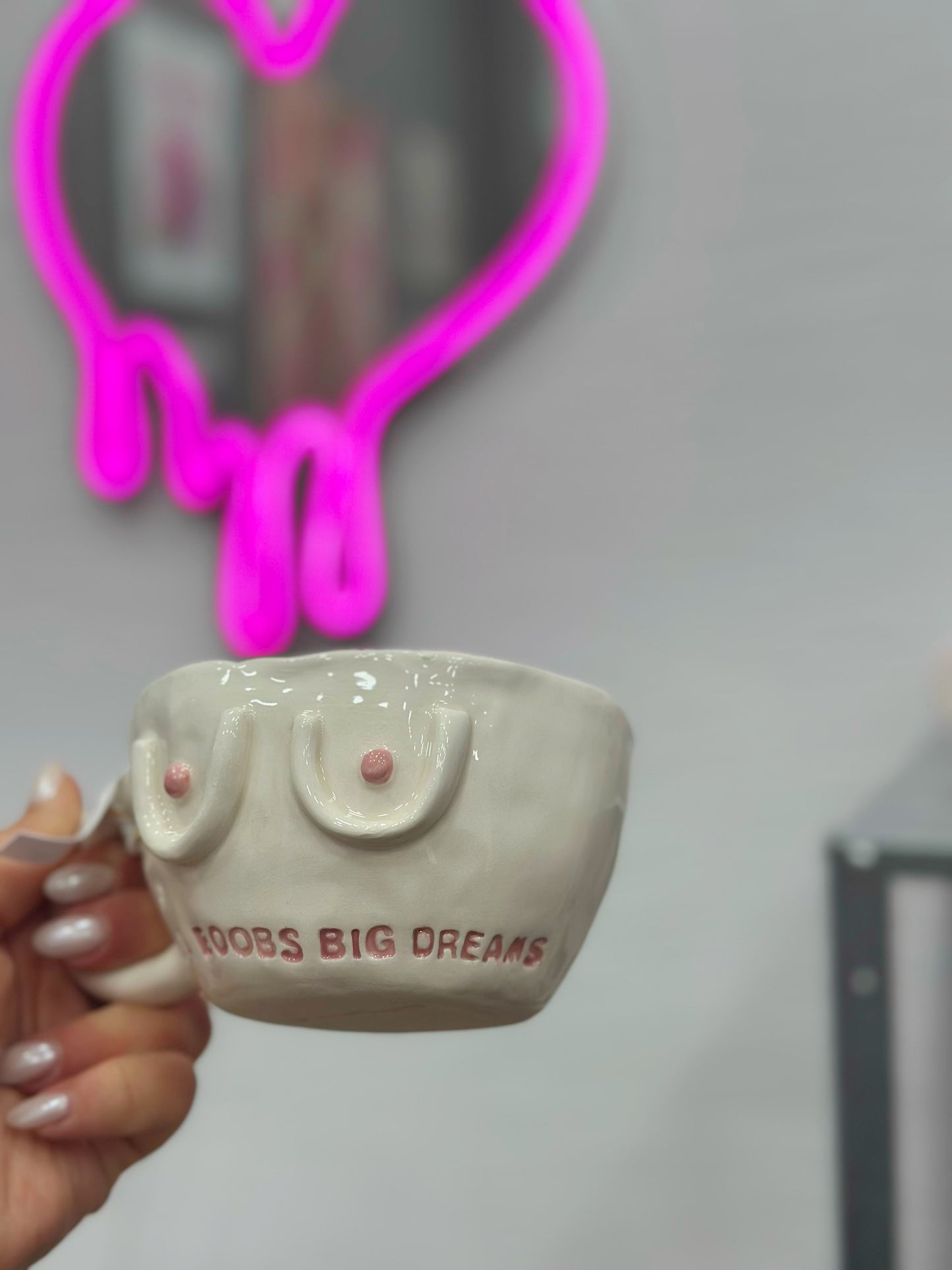 Small boobs big dreams mug