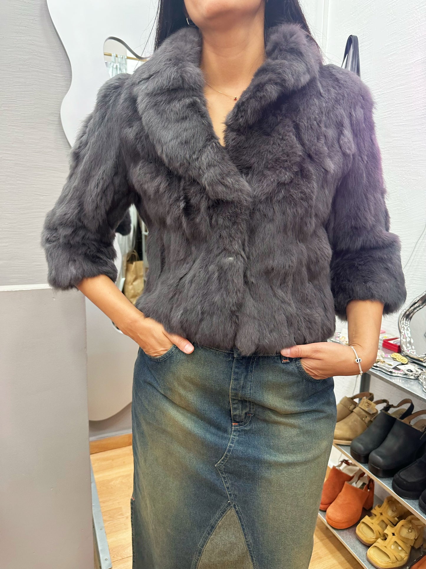 Real fur jacket
