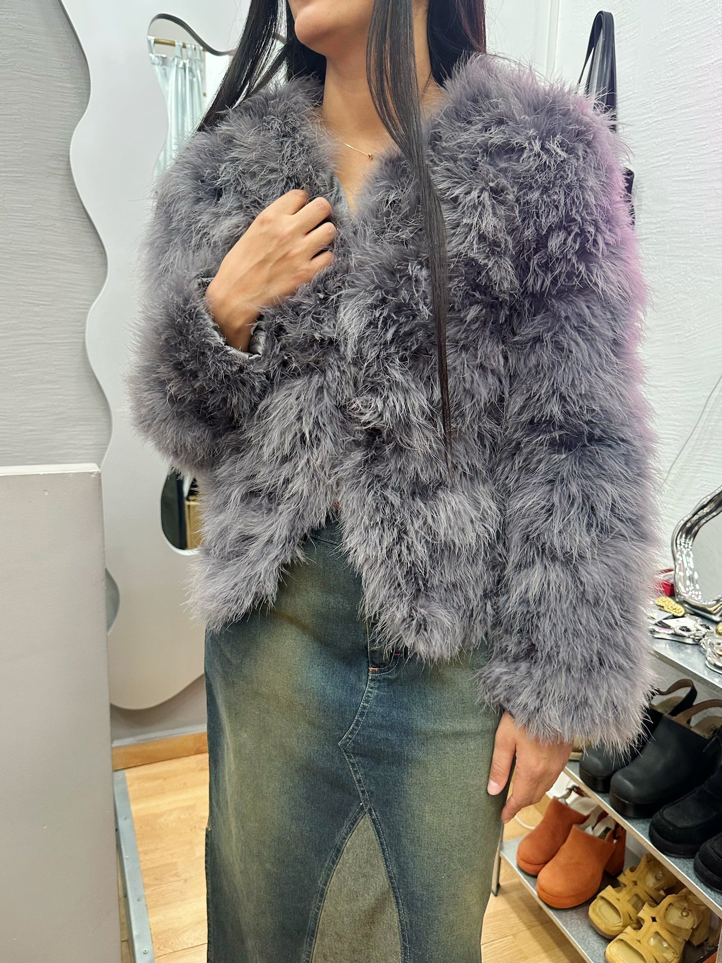 Real fur jacket