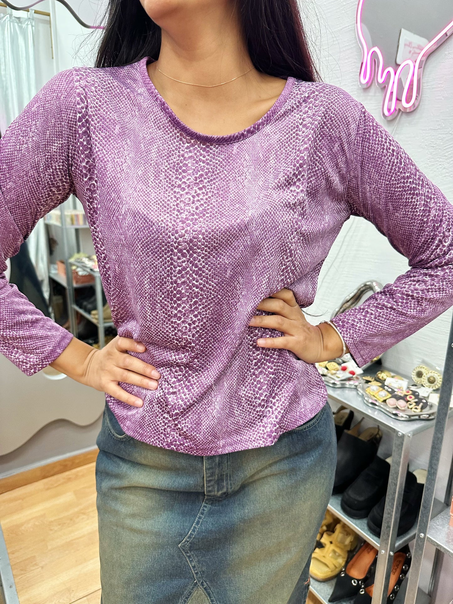 Snake print top
