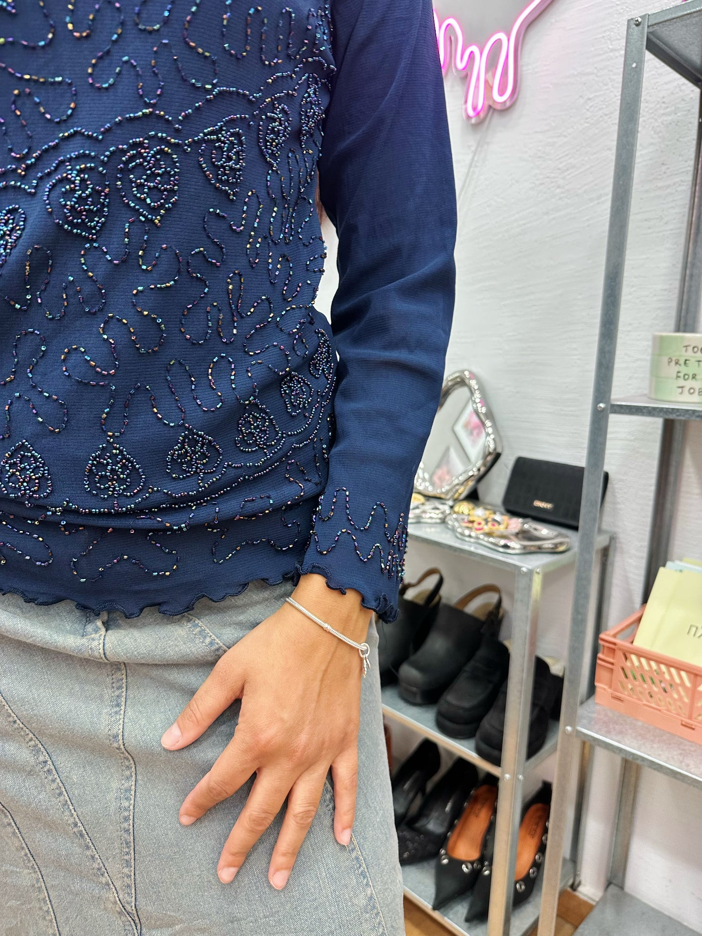 Deadstock embellished blouse