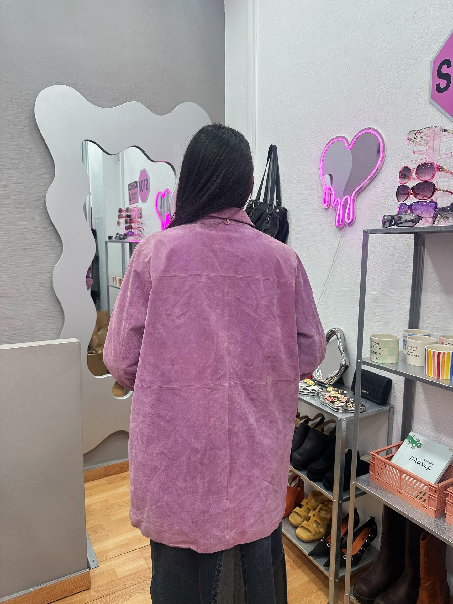 Purple leather jacket