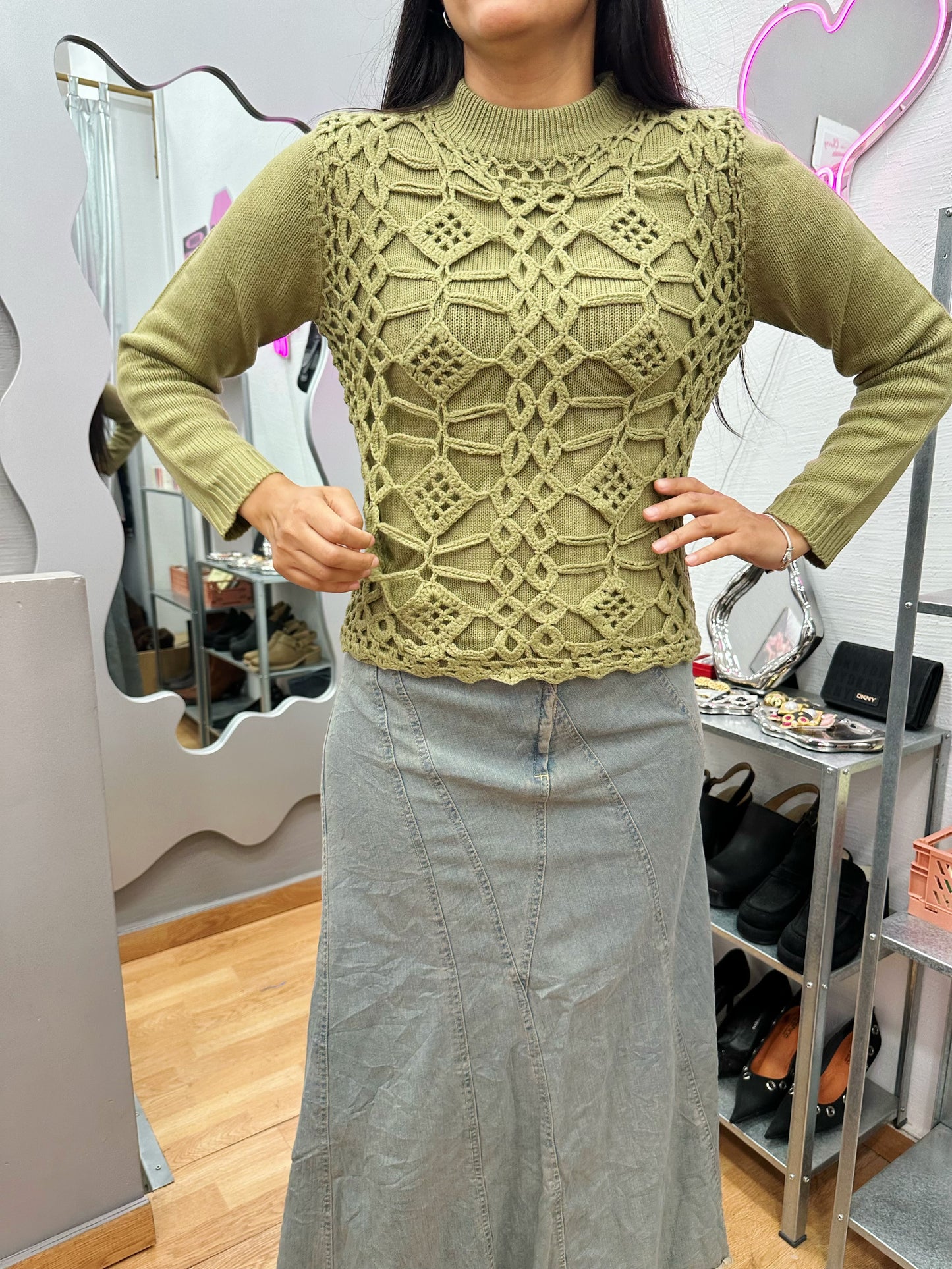 Y2K knitted blouse