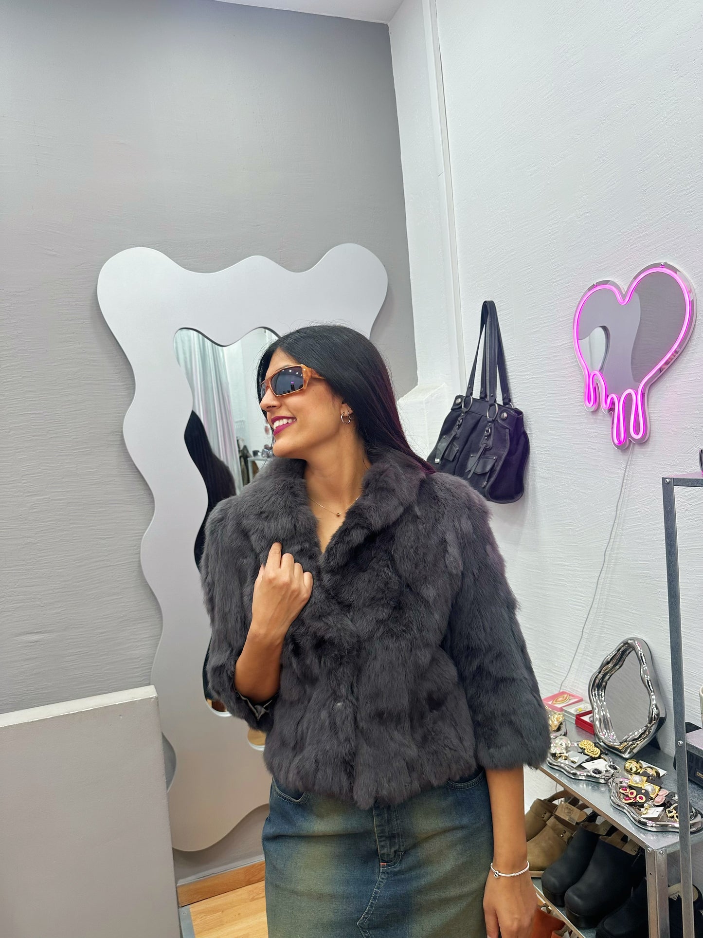 Real fur jacket