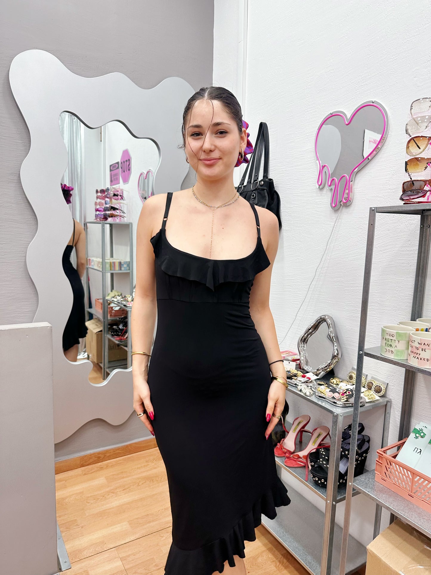 Midi black dress