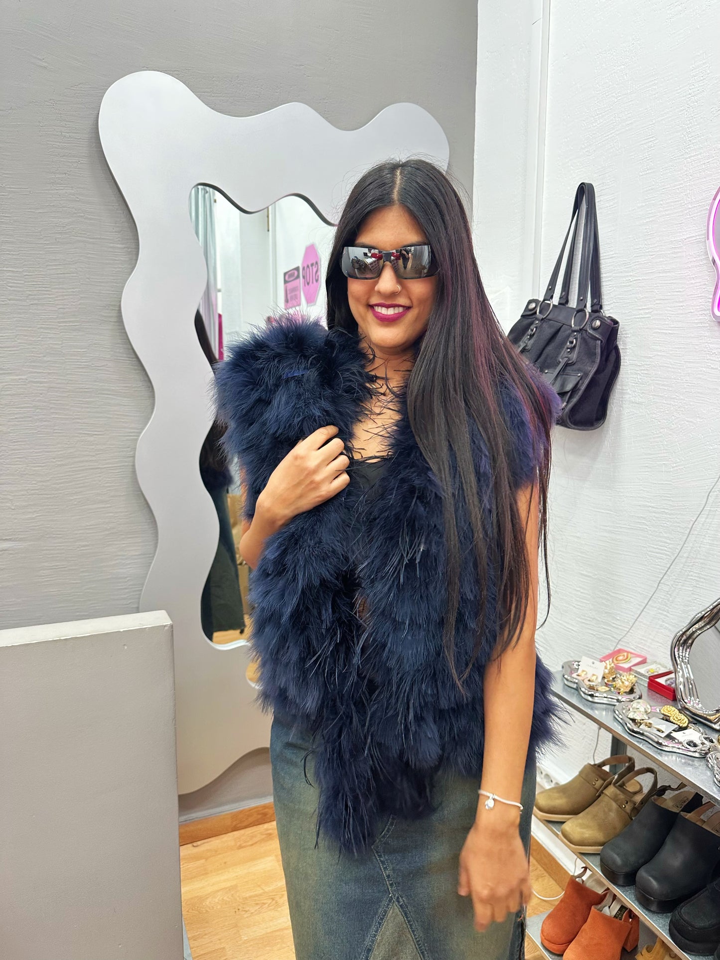 Real fur vest