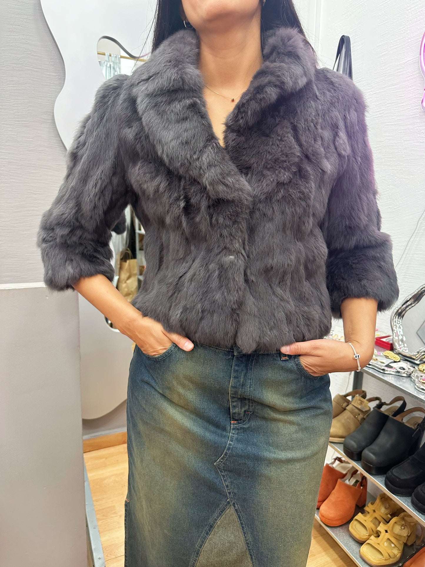 Real fur jacket
