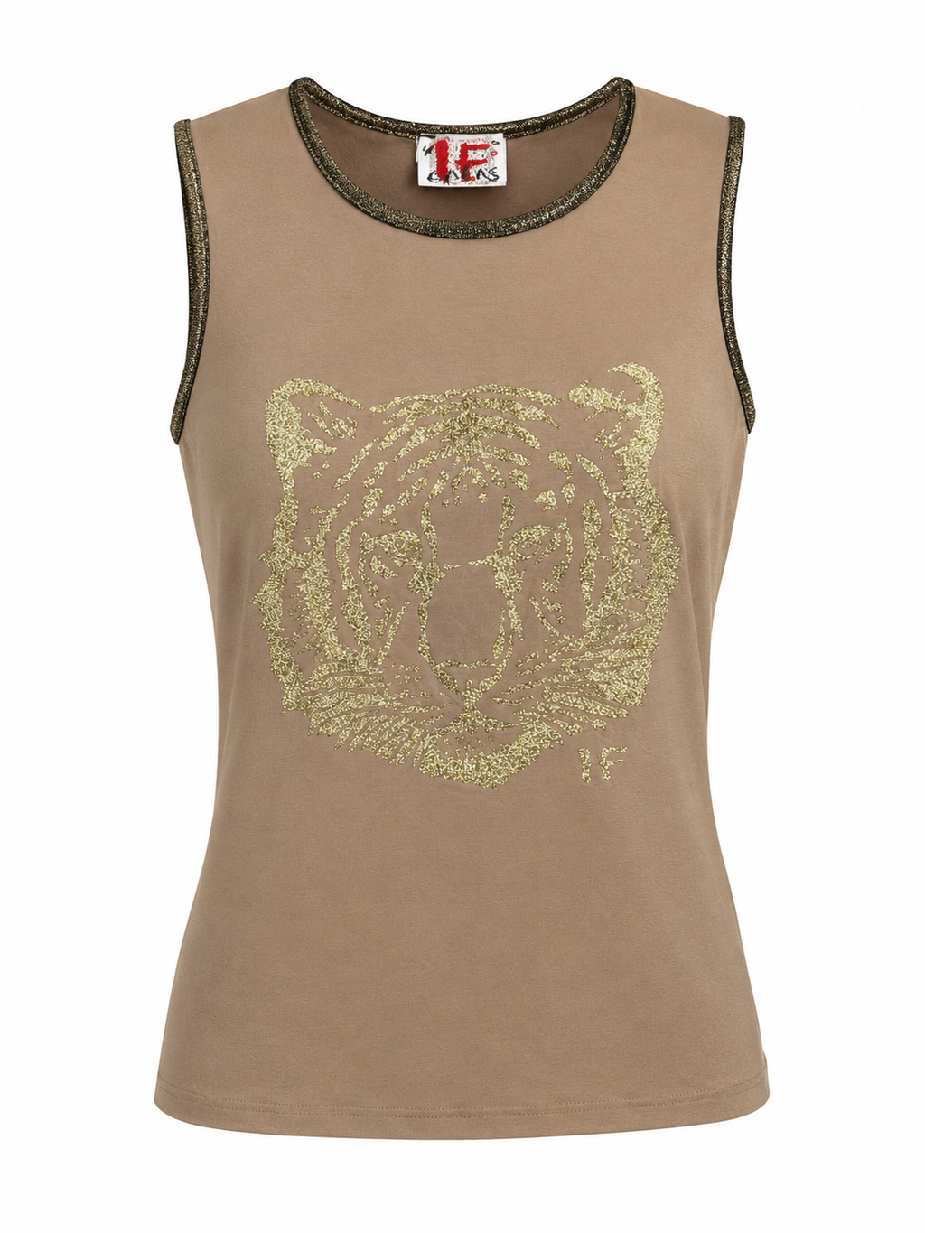Vintage top with glittery tiger