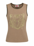 Vintage top with glittery tiger