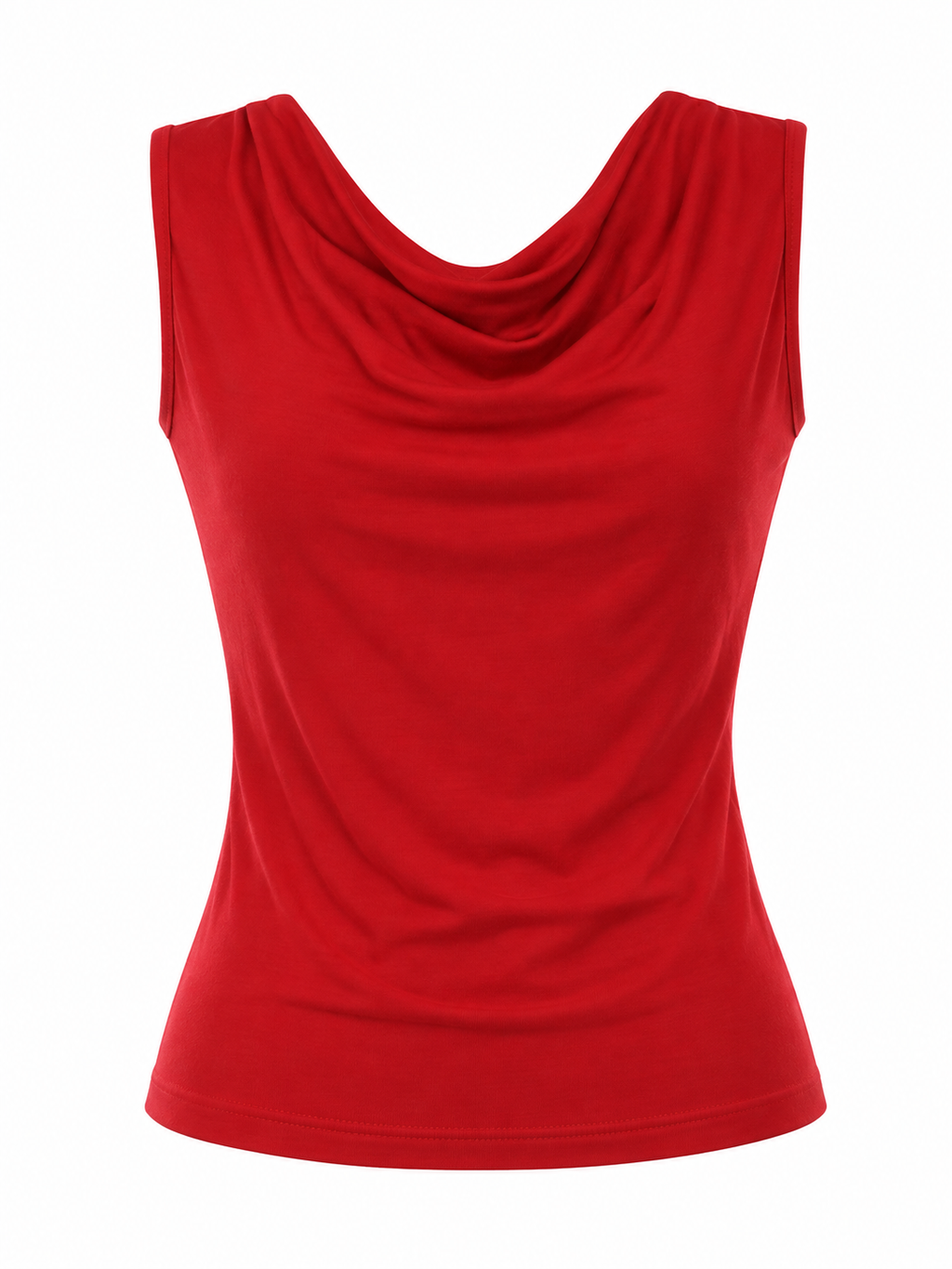 Draped sleeveless top