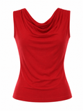 Draped sleeveless top