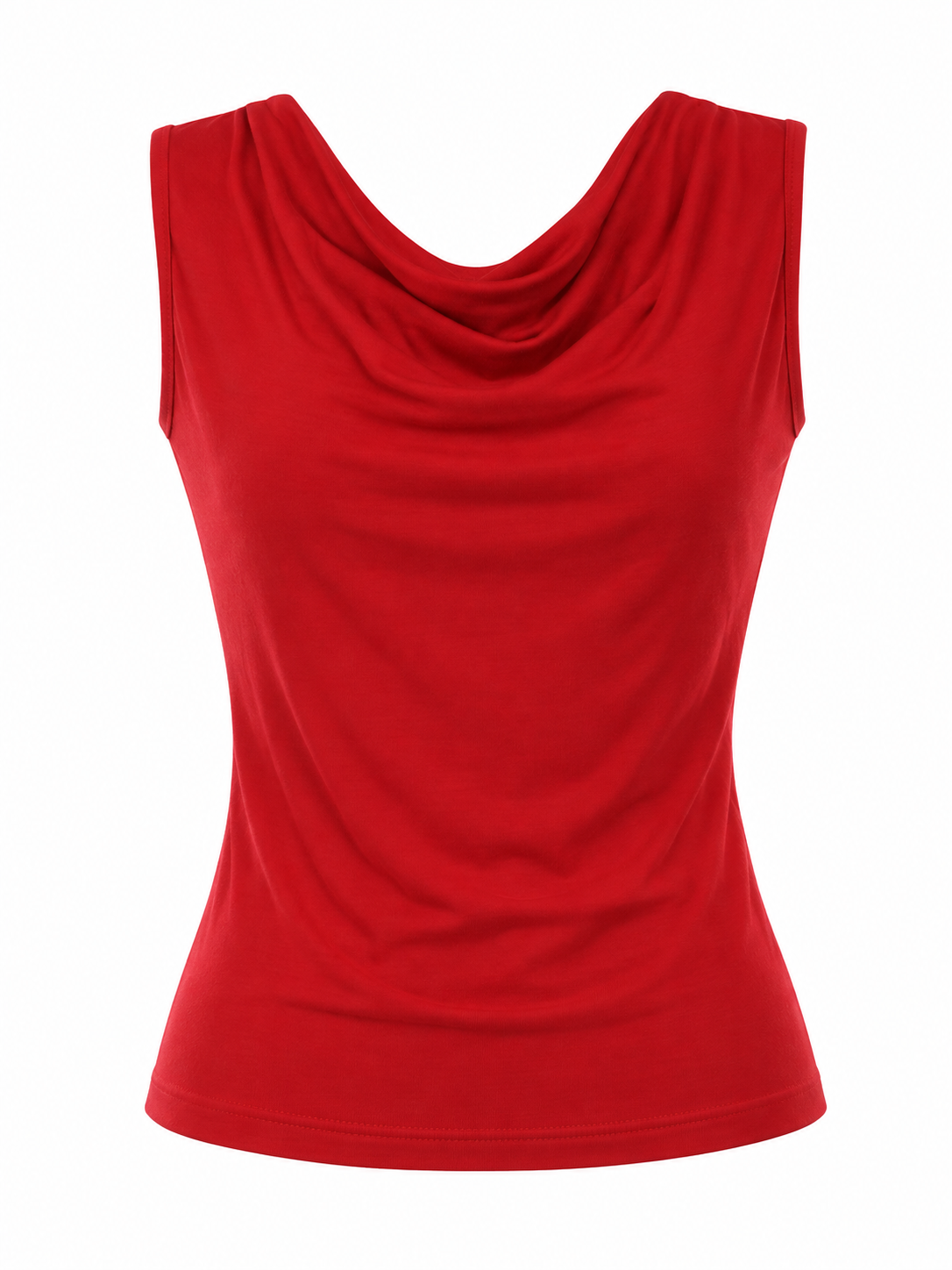Draped sleeveless top