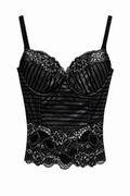 Black corset with silver details