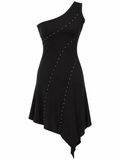 One shoulder assymetrical dress
