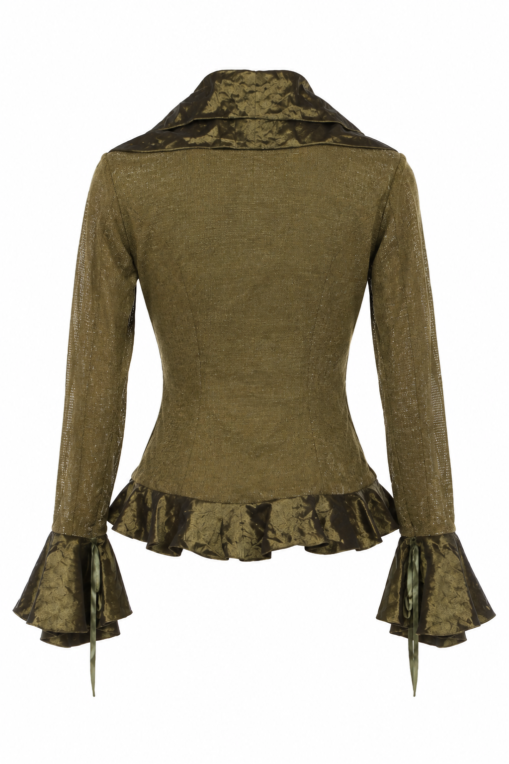 Knitted cardigan with taffeta details