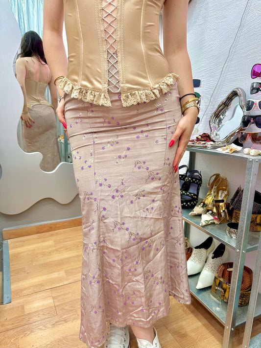 Champagne skirt with flowers