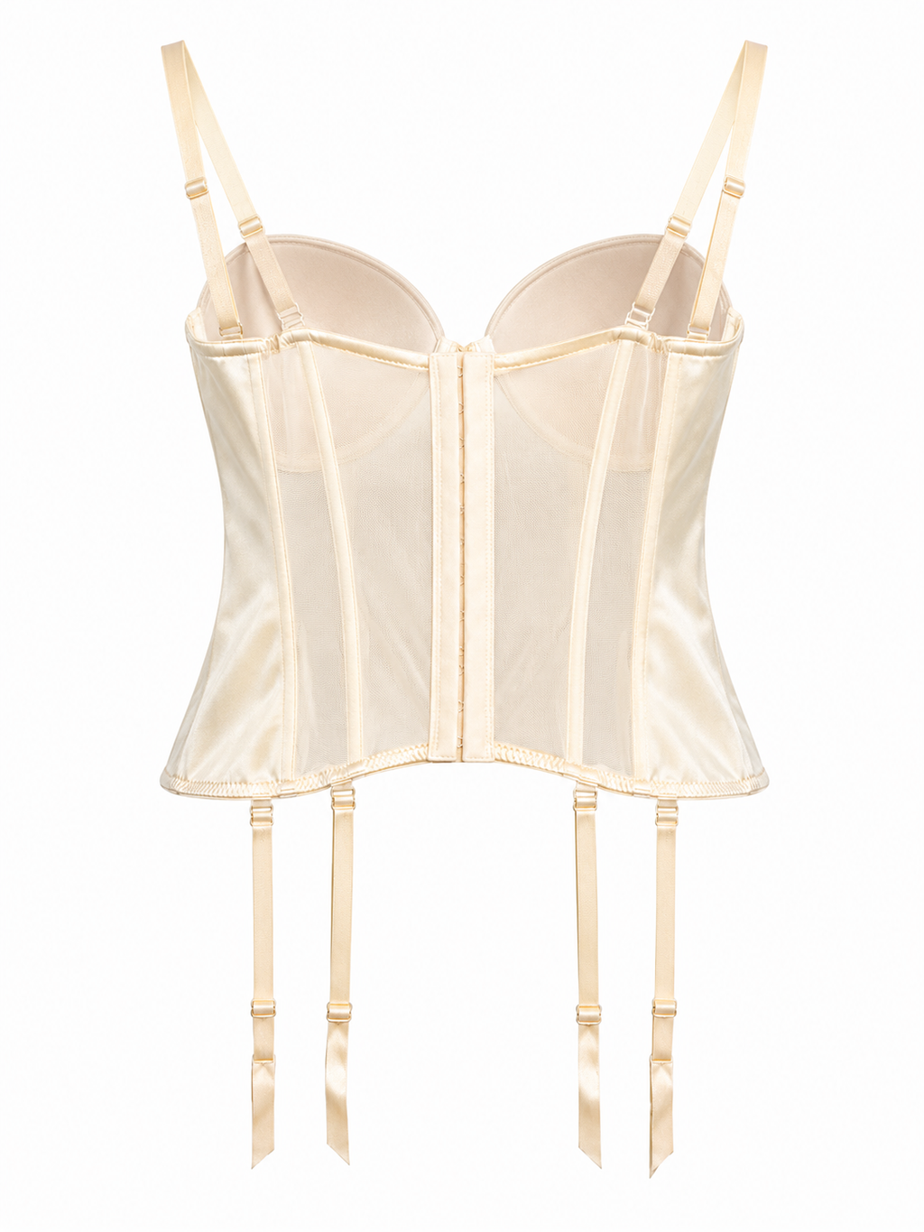 Satin pastel yellow corset