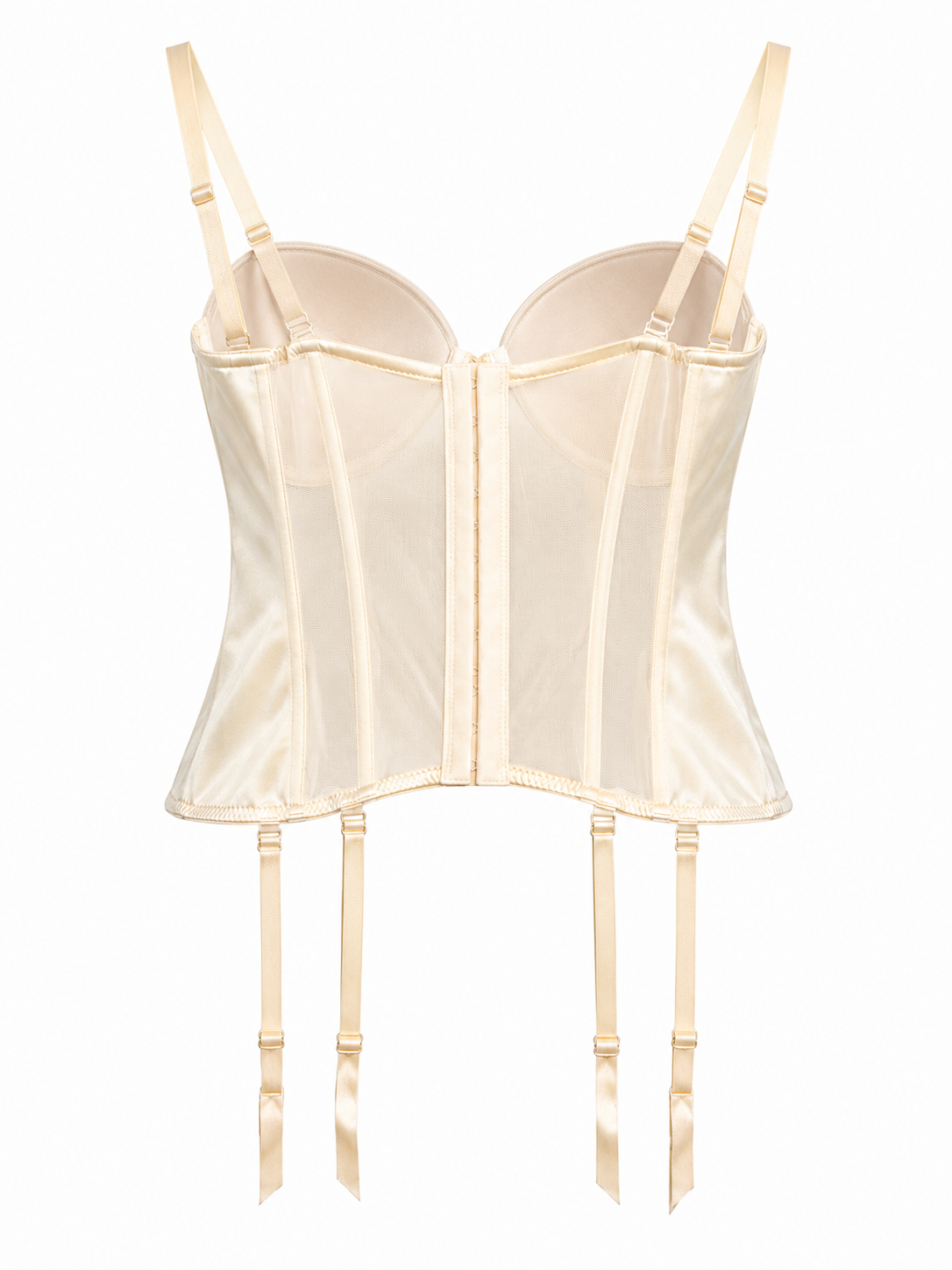 Satin pastel yellow corset