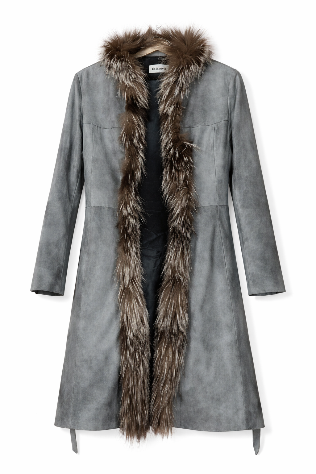 Real leather & fur coat