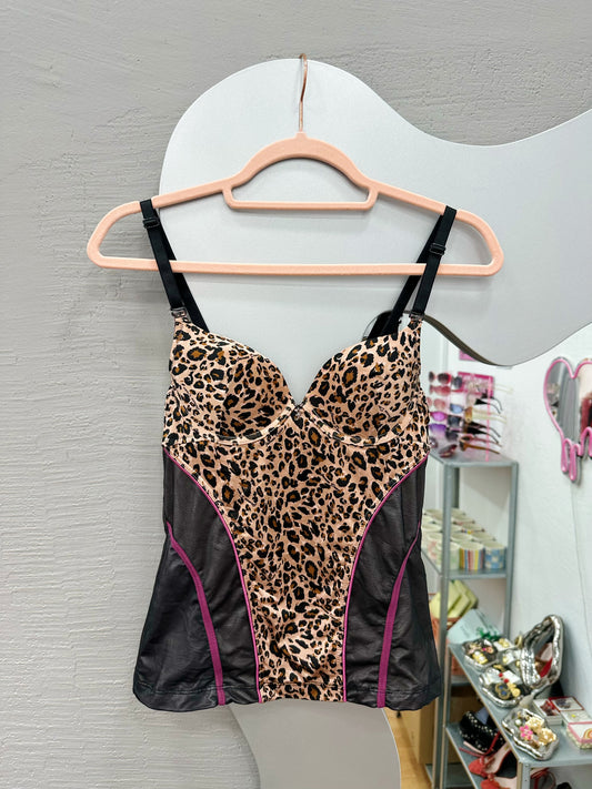 Leopard Y2K corset top