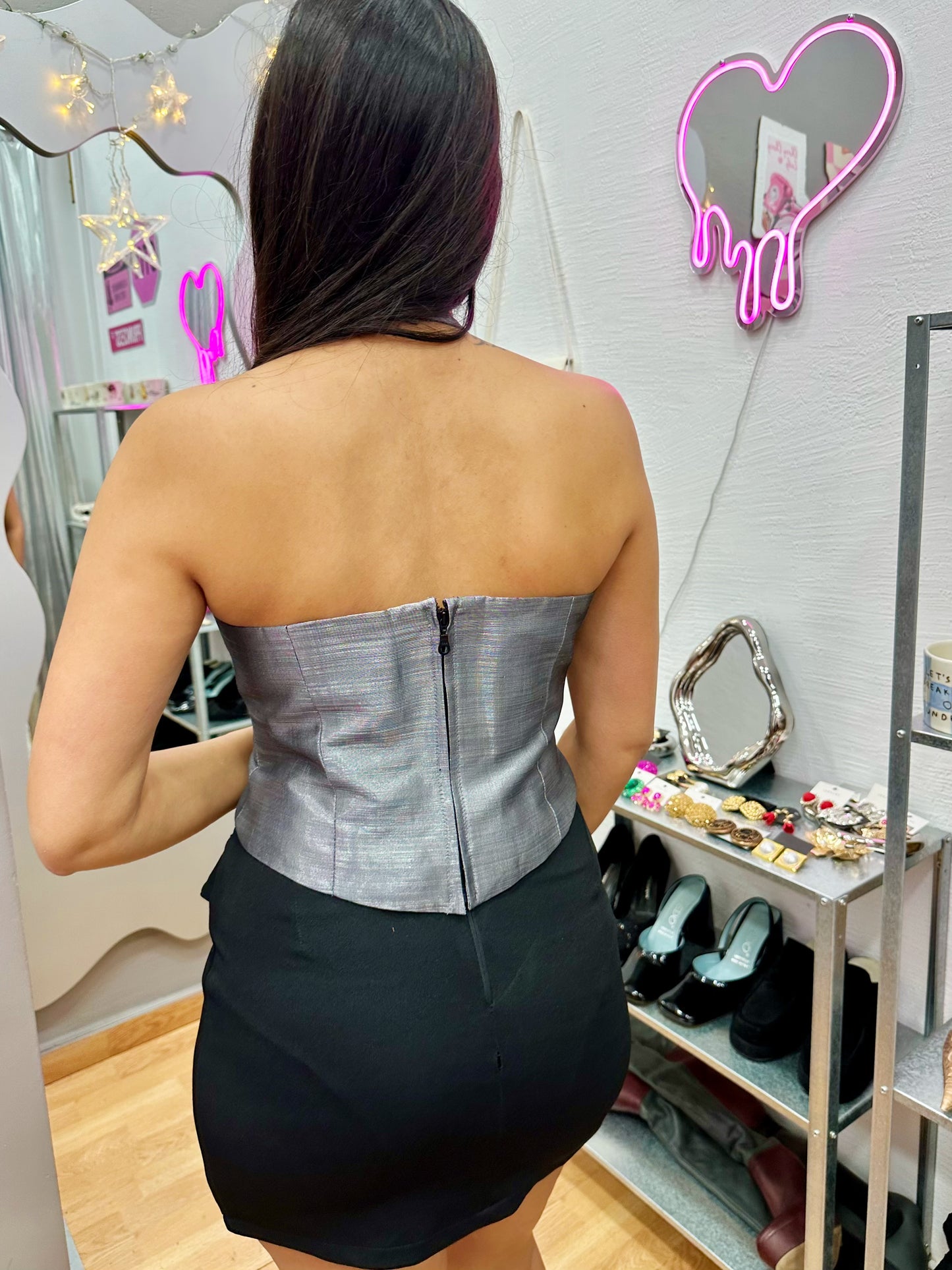 90s shimmery corset