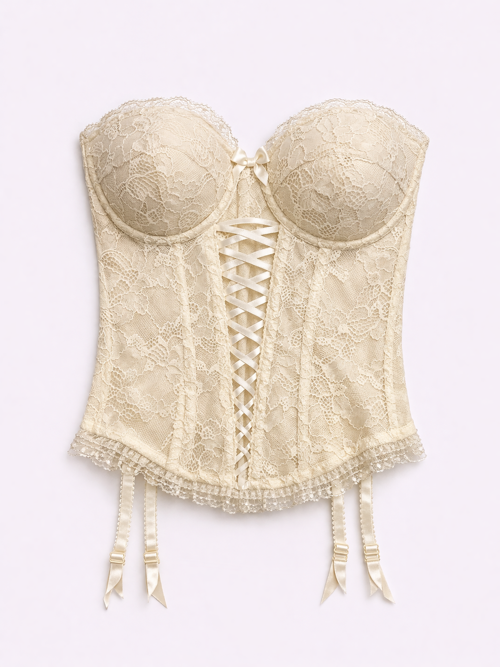 Ivory lace corset