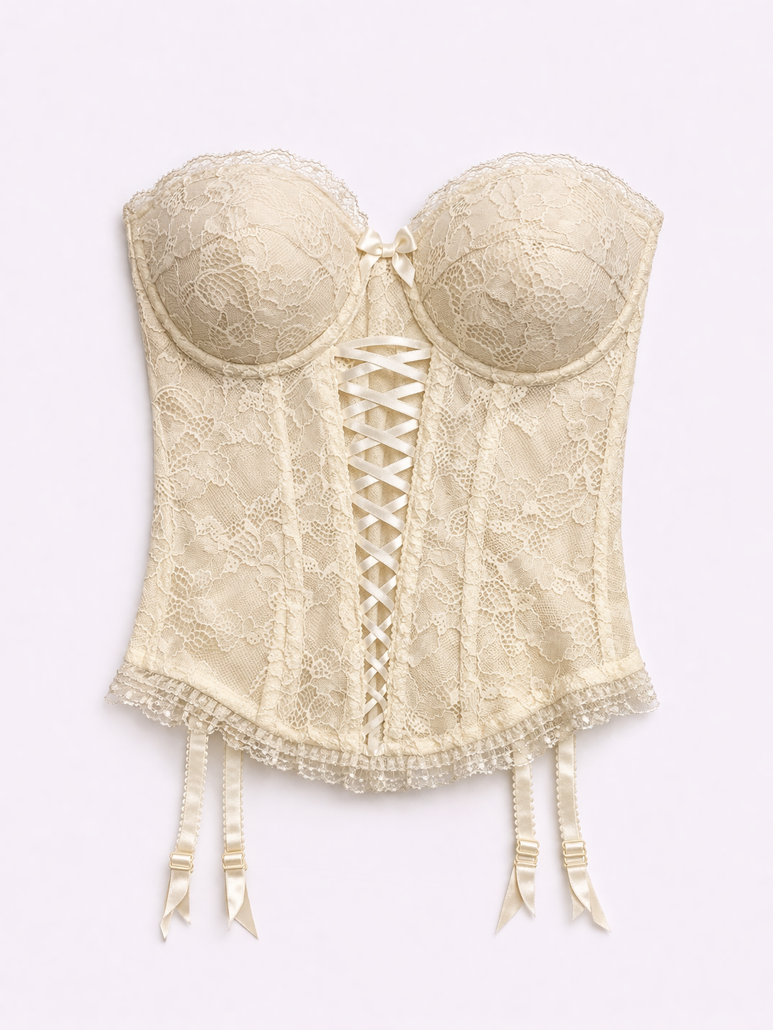 Ivory lace corset