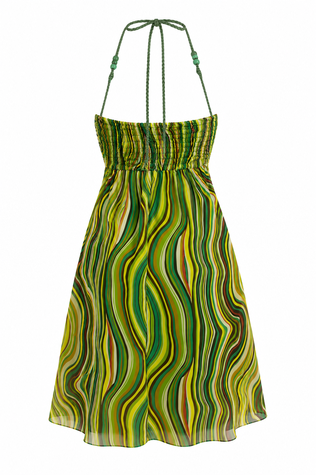 Summer multi patterned dress with beads
