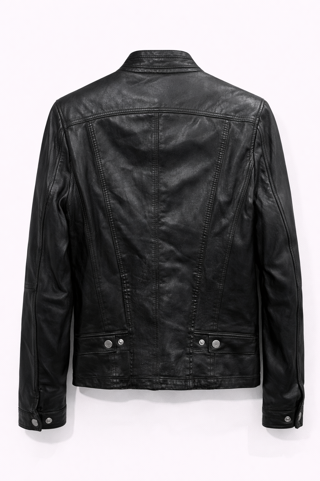 Leather biker jacket