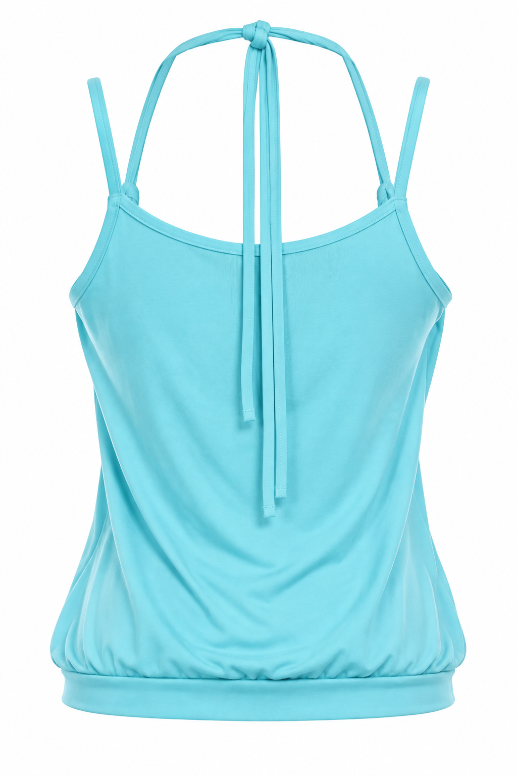 Turquoise draped top