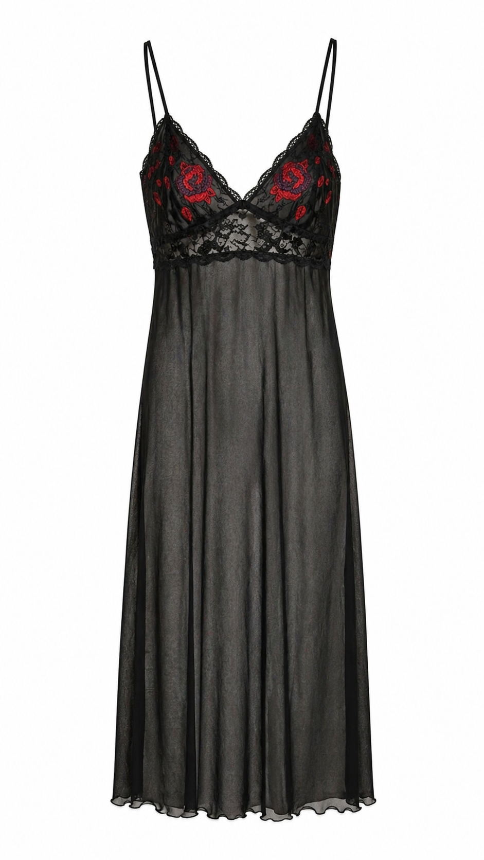 Vintage maxi mesh slip dress