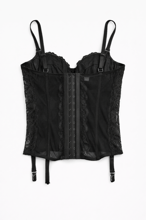 Black lace corset