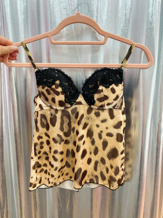 Leopard corset top