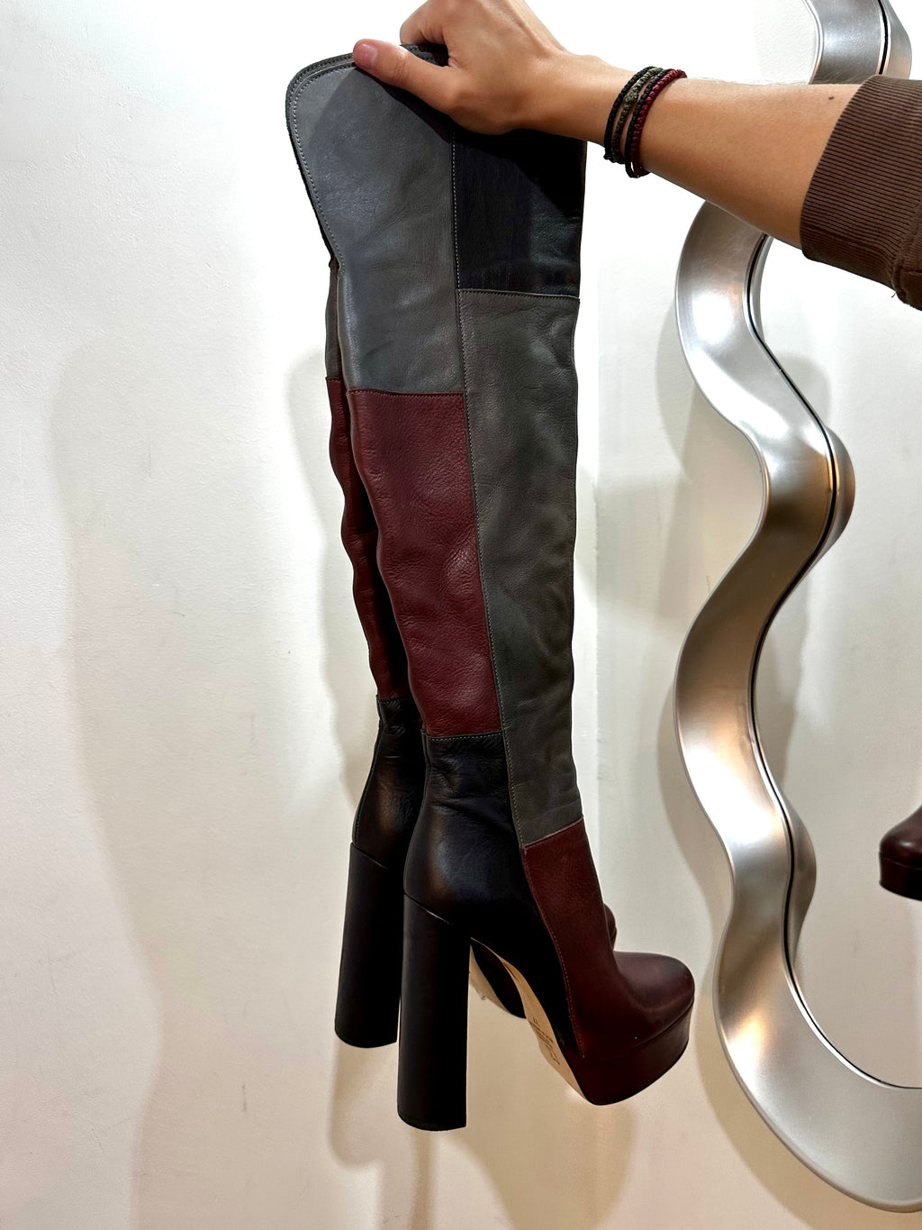 Real leather boots
