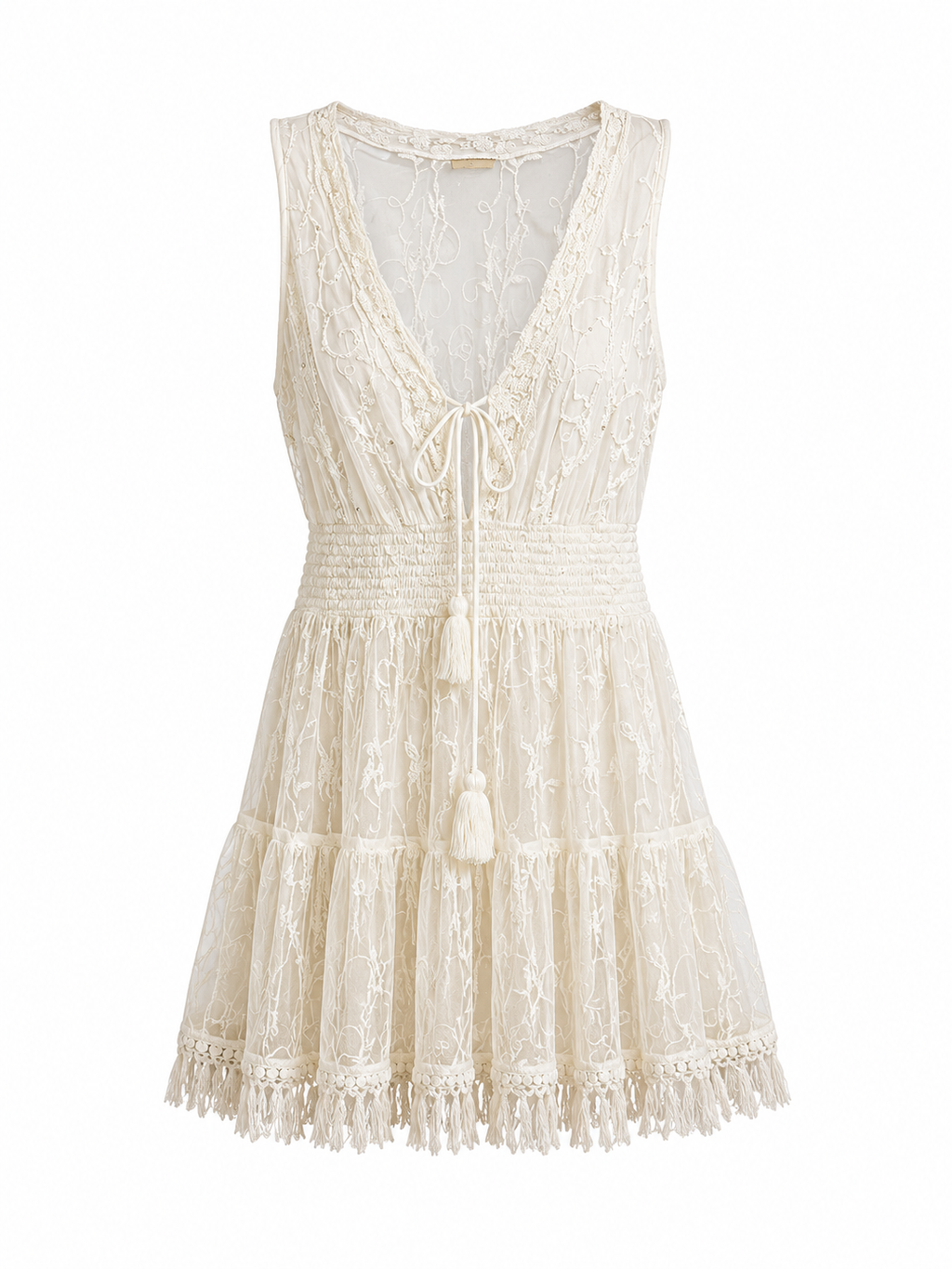 Mini summer mesh & lace dress