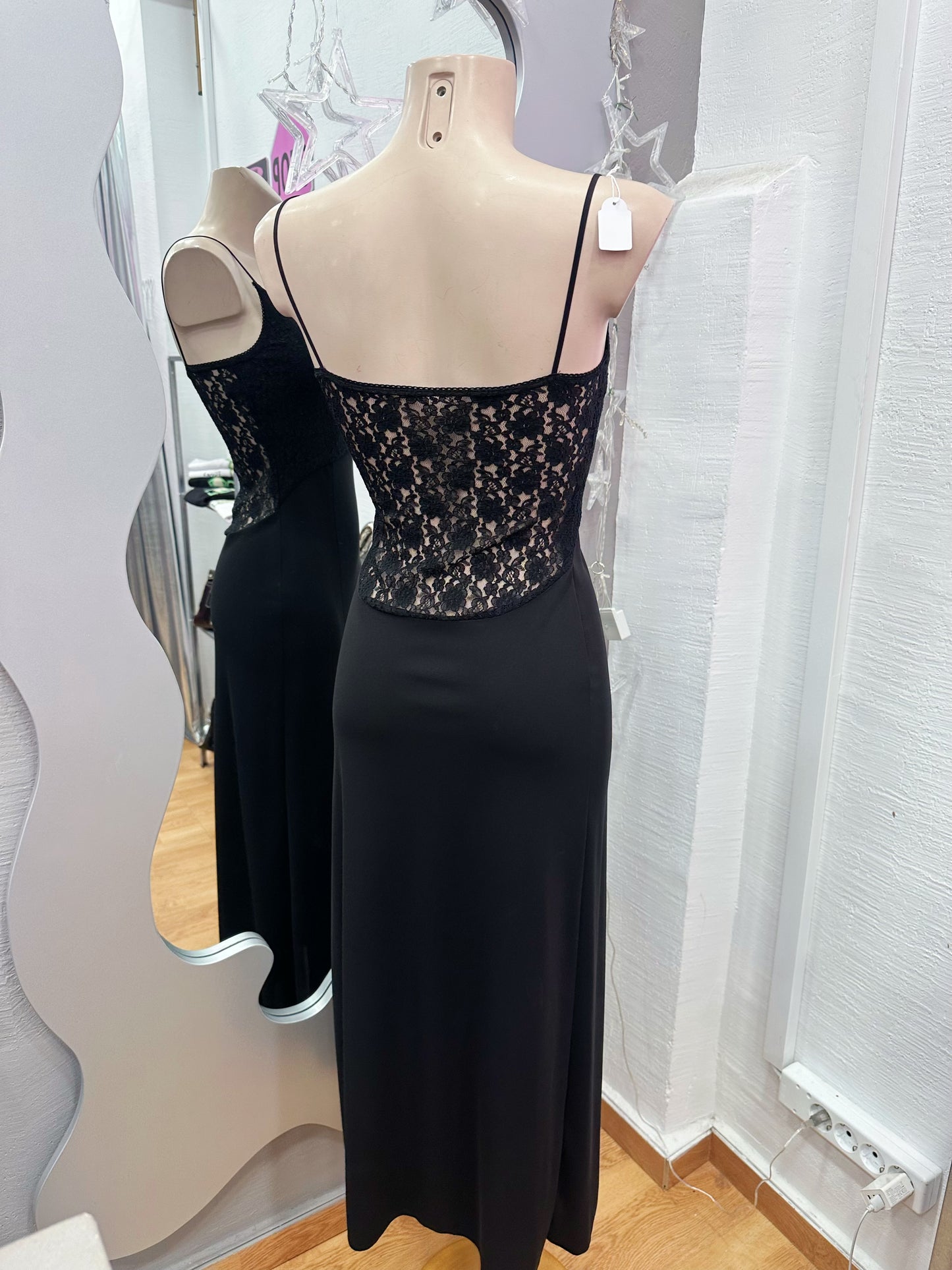 90s strappy dress with lace