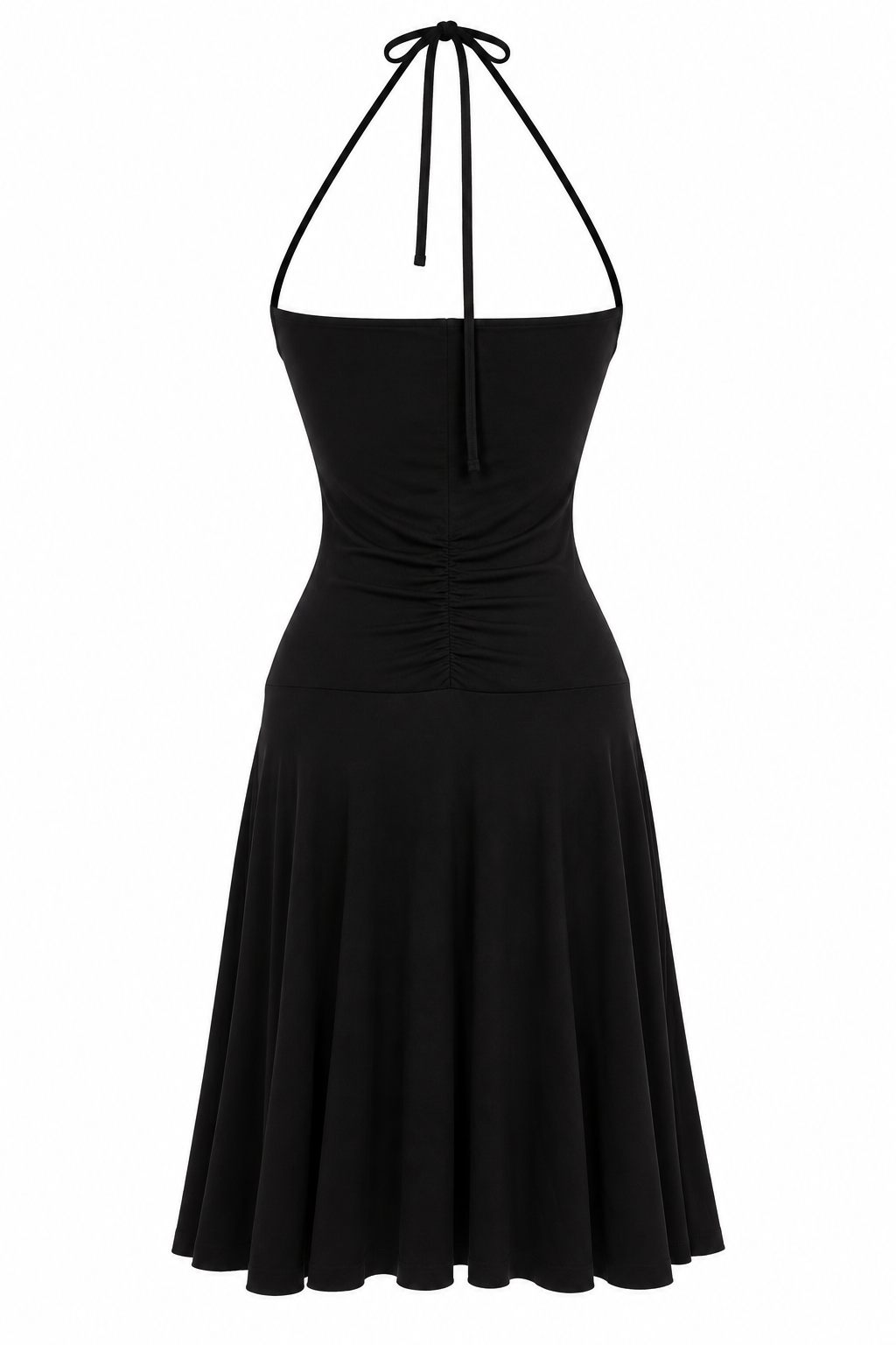 Backless halter neck dress
