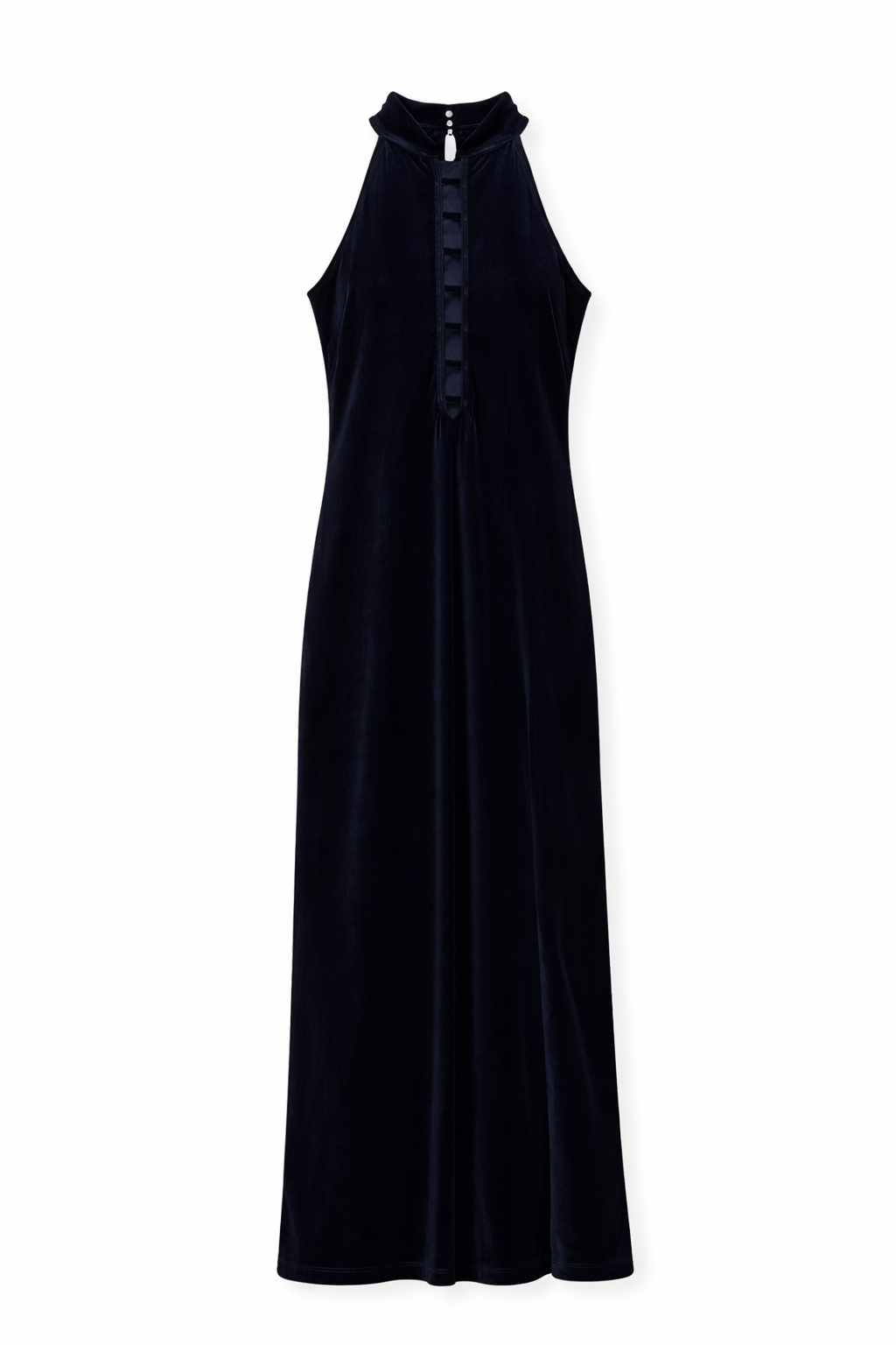 Deep blue velvet dress
