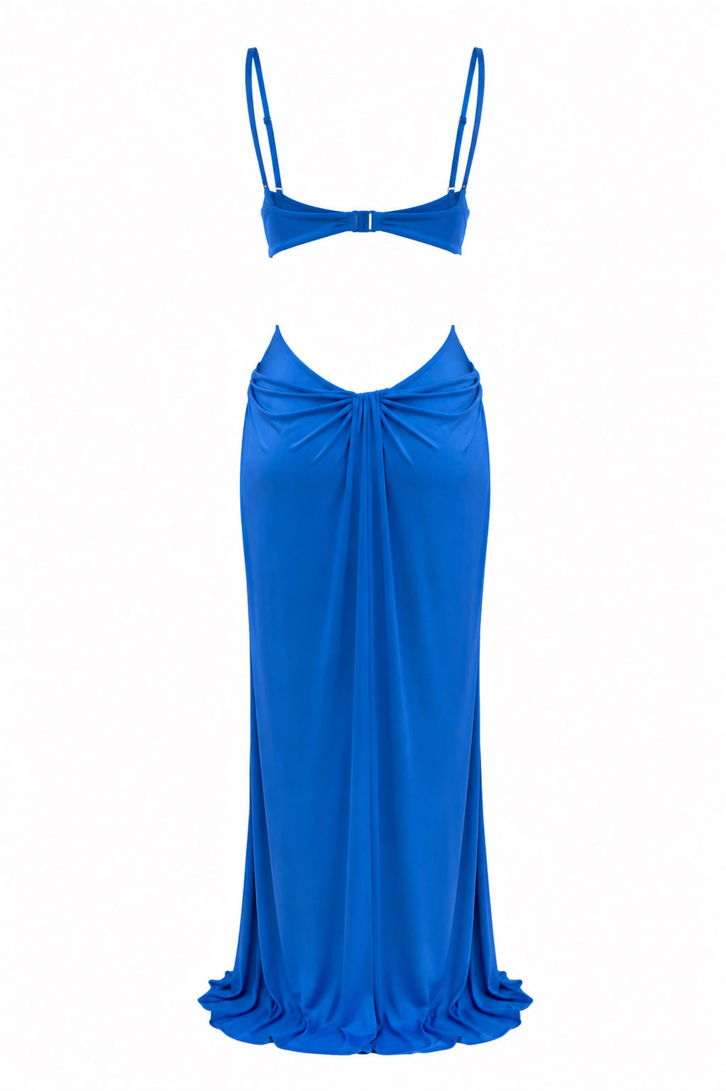 Cinema cut out low back side slit dress