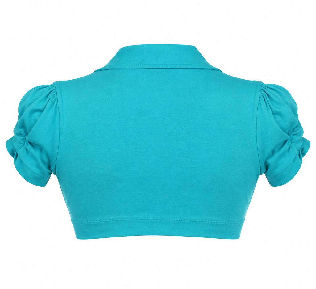 Teal cropped bolero / cardigan