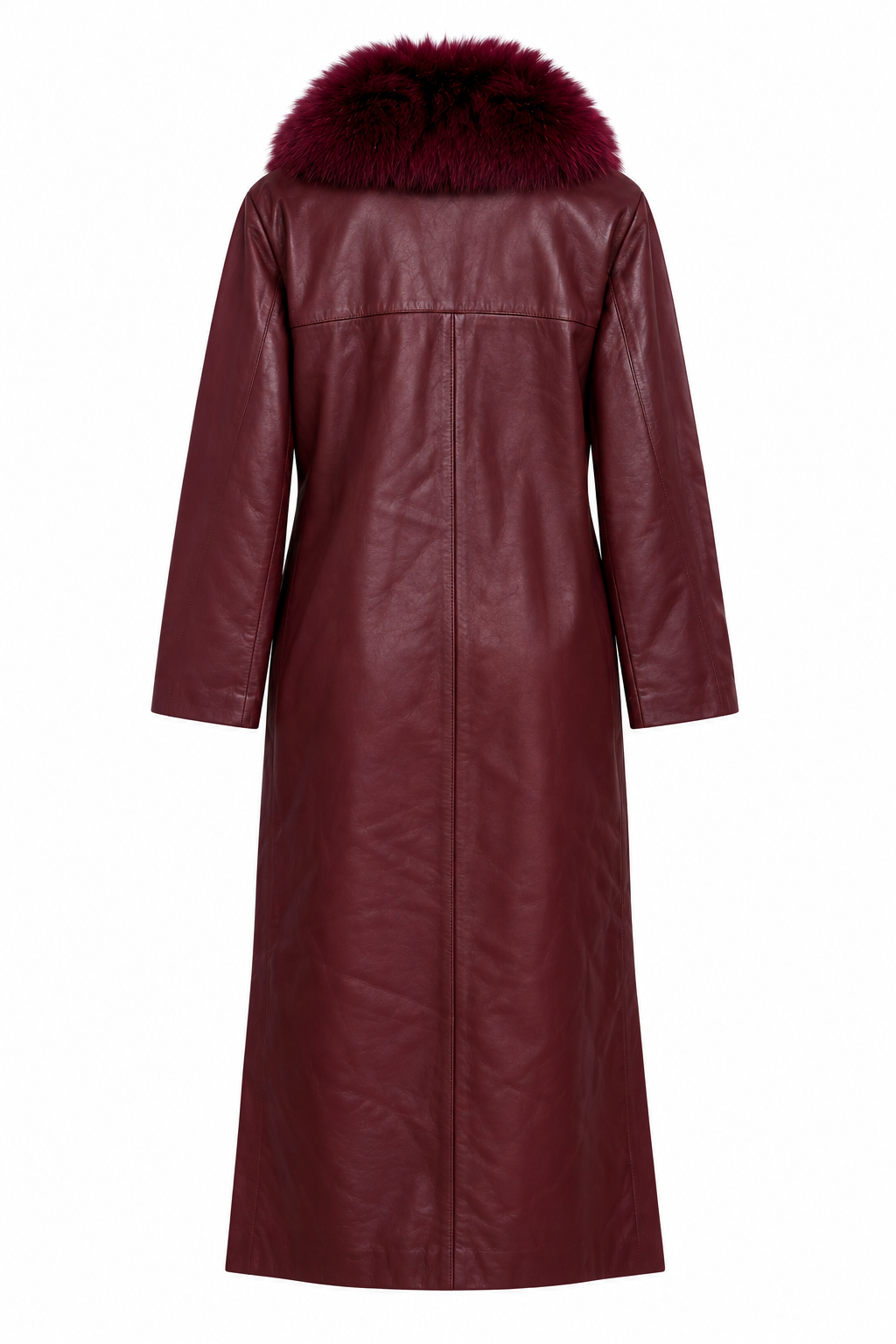 Maxi real leather coat