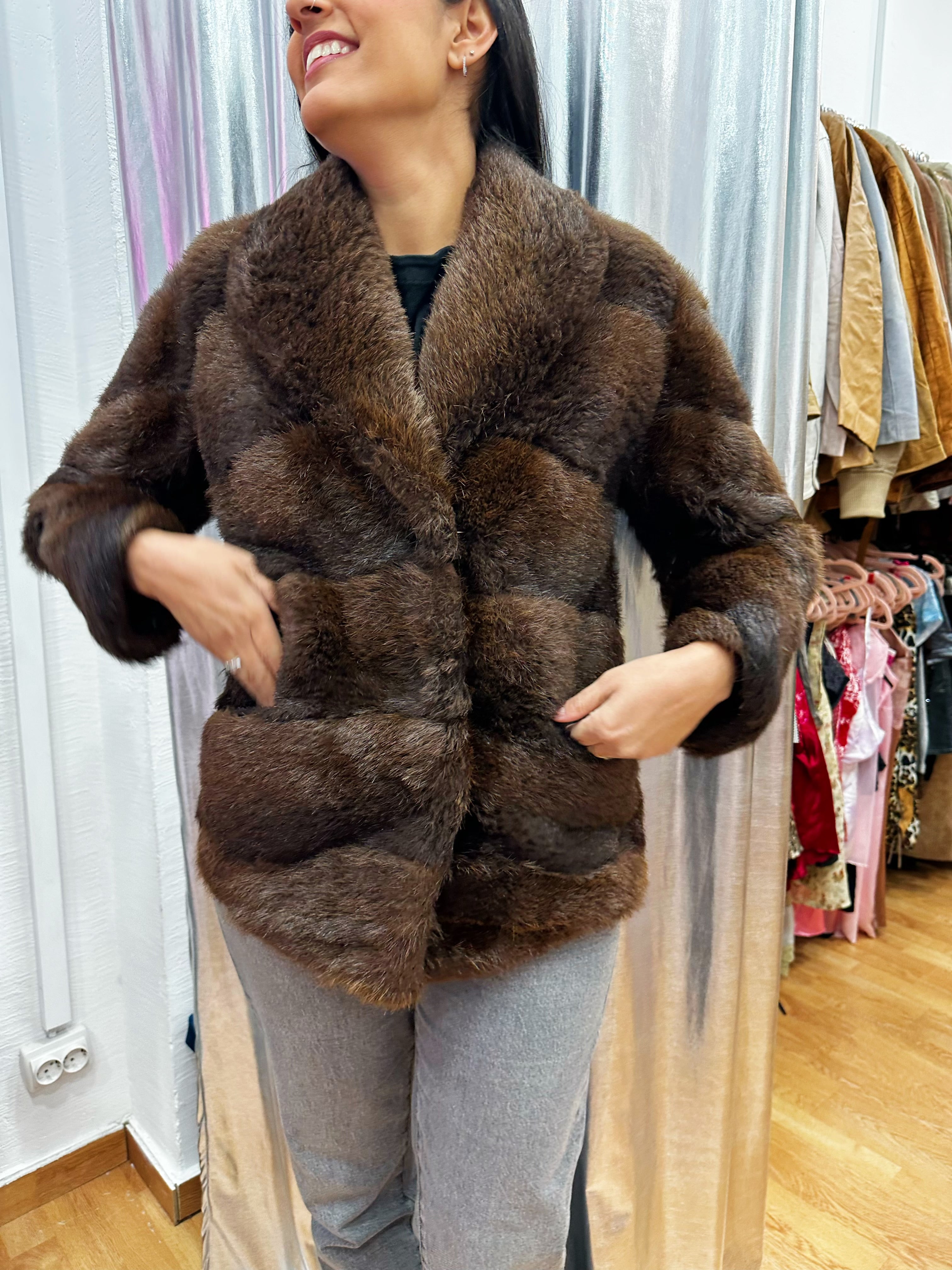 Vintage real fur coat